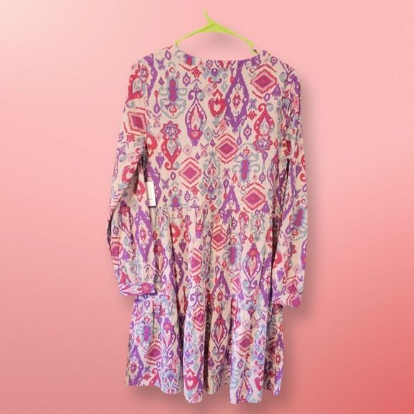 🌴Pink and Purple Tribal Pattern Dress Boho or Classic Western - Picture 2 of 5